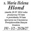 Pogrzeb s. Marii Heleny Hlond, bratanicy kard. Augusta Hlonda  